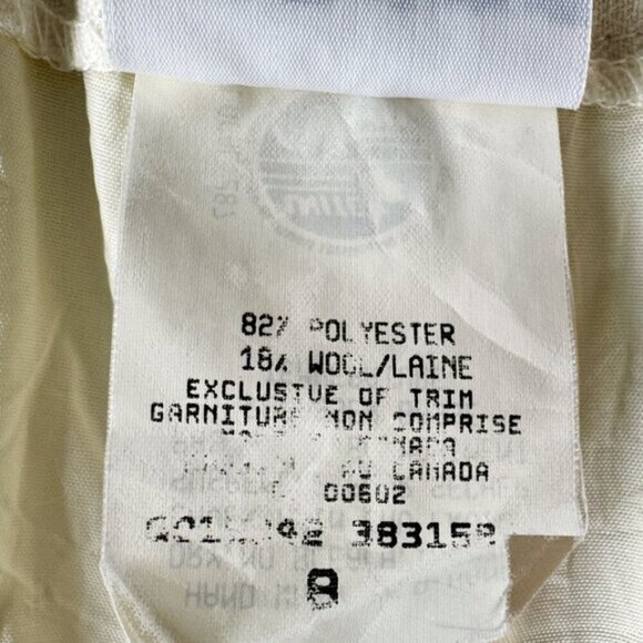 Vintage 1980s Koret Union-Made Cream Wool Straight-Tapered Trousers - Picture 7 of 7